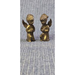 Rare Solid Brass Kneeling Angel Figurines Made In India